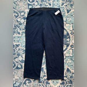 Old Navy Stevie extra hi-rise straight navy blue pants. Size Large Petite. NWT.